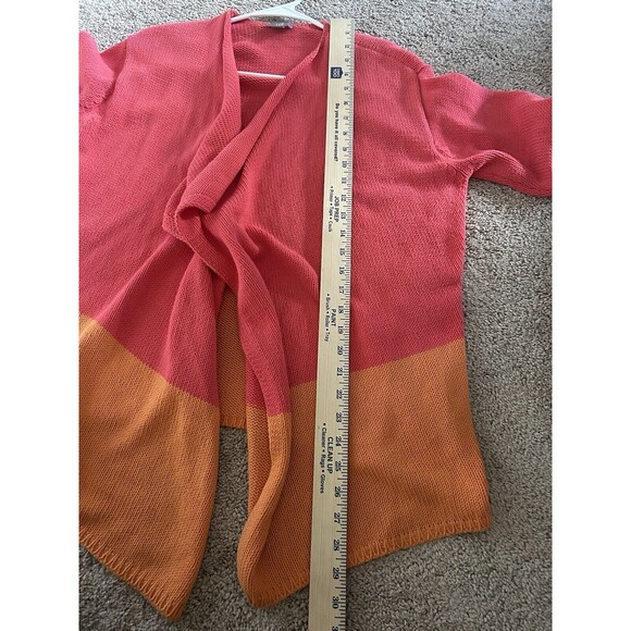 J. Jill Open Front Waterfall Cardigan Size Small Cotton Blend Fall - Picture 10 of 12